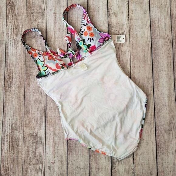 NWT Anne Cole Fleetwood Floral Key-Hole One-Piece Swimsuit - Picture 7 of 9